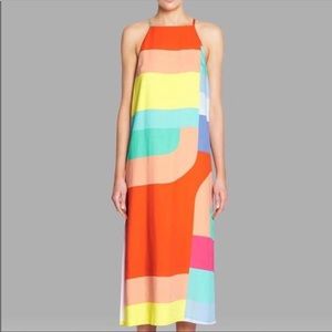 Mara Hoffman Color Block Midi Shift Dress